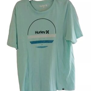 Hurley Men's Everyday Graphic Tee T-Shirt Aqua Marine Blue Size Extra Large.